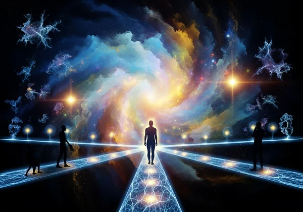An abstract image representing self-discovery and inner journey.