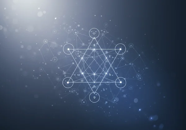 Rajah simbol Enneagram dengan sembilan mata