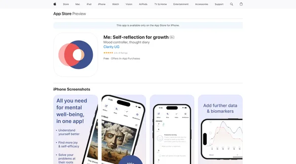 Me: Self-reflection for growth (iOS)