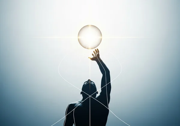Abstract representation of a person striving for perfection