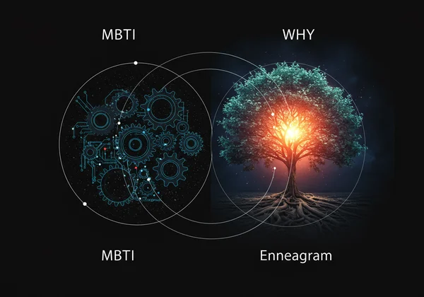 Comparing Enneagram's depth (why) with MBTI's surface (how)