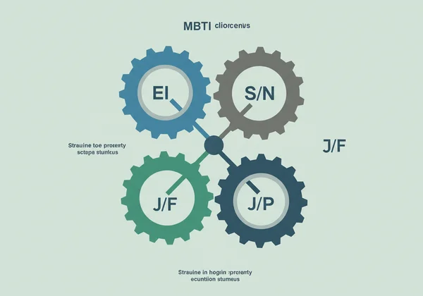 Diagram showing MBTI cognitive functions and preferences